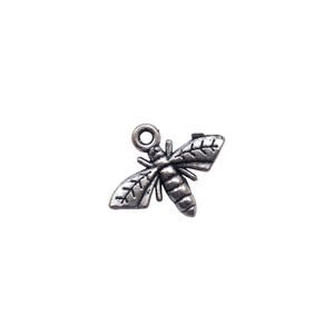 Vintage Silver Tone Detailed Firefly Lightning Bug Mini Pendant Bracelet Charm